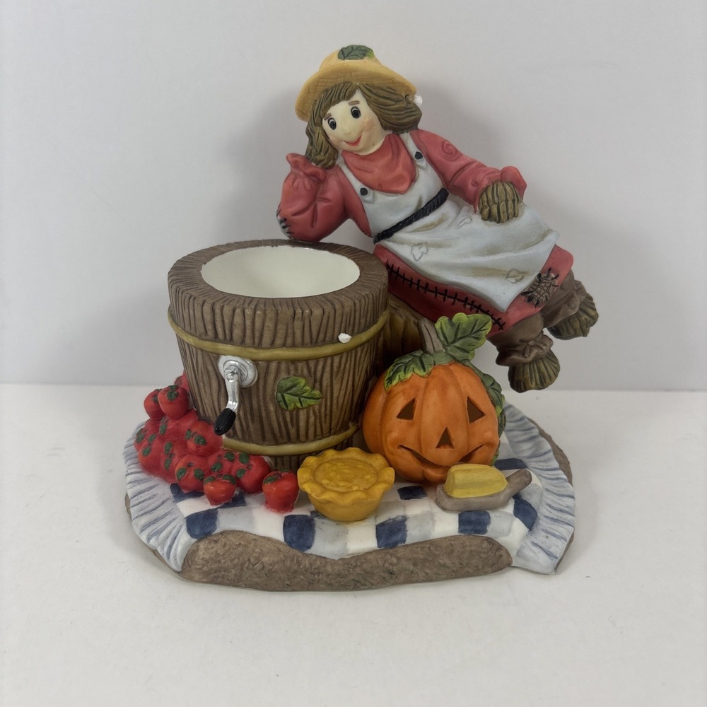PartyLite - Scarecrow Votive Holder - "RETIRED P7275" Pumpkins Autumn Fall Decor
